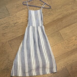 Abercrombie & Fitch Blue and White Striped Midi Dress